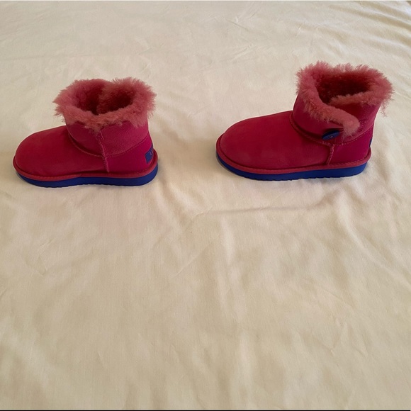 New Pink and Blue UGG Mini Bailey Button Boots - Picture 7 of 11